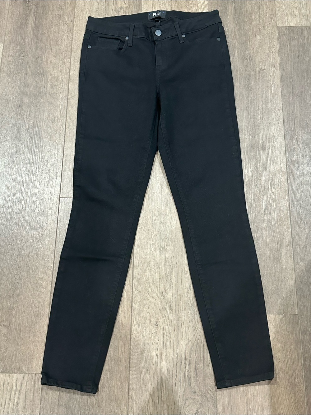 PAIGE Black Mid-Rise Skinny Jeans Size 29